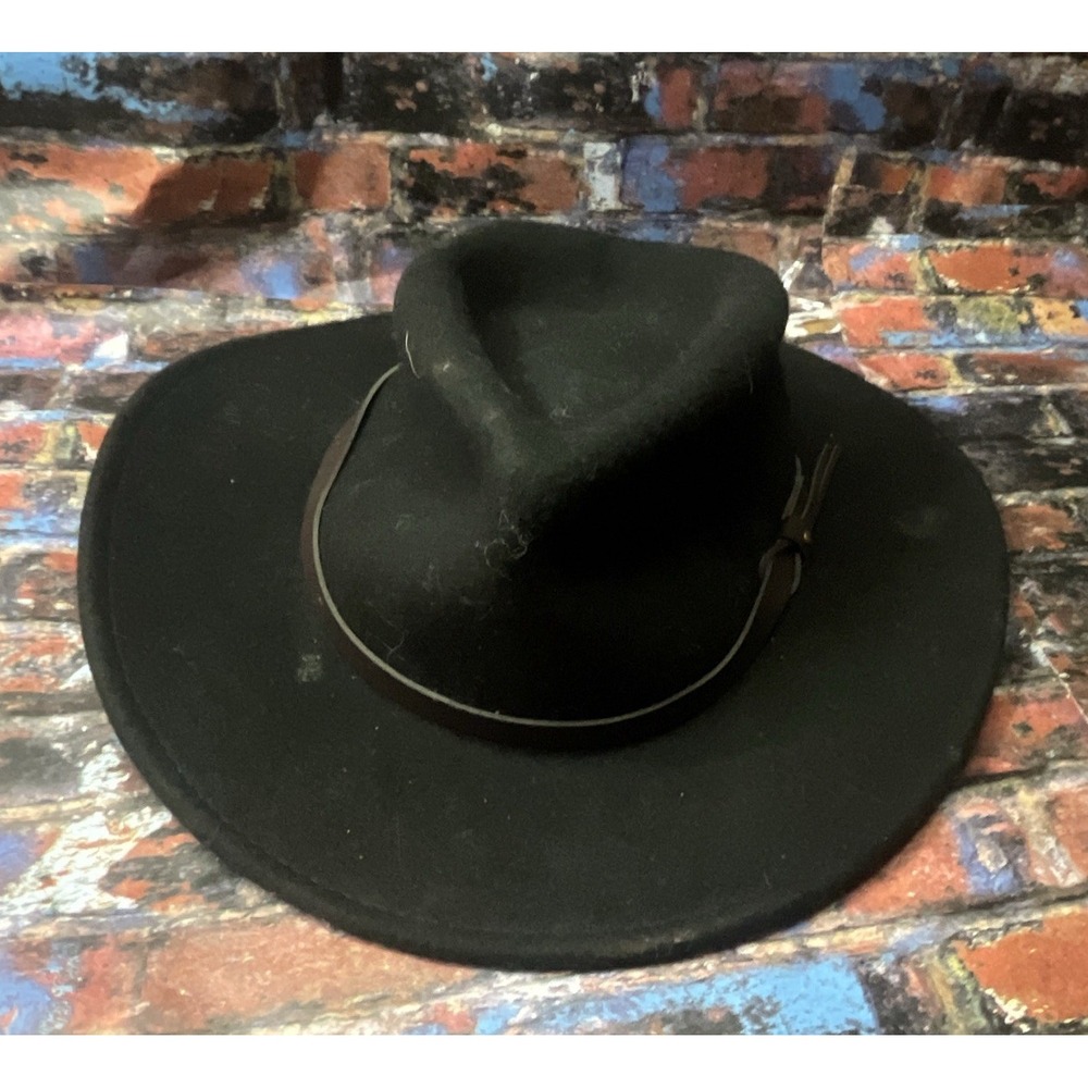 DPC Dorfman Pacific Co. Dobbs Pacific Co. Black Western Hat Felt Look